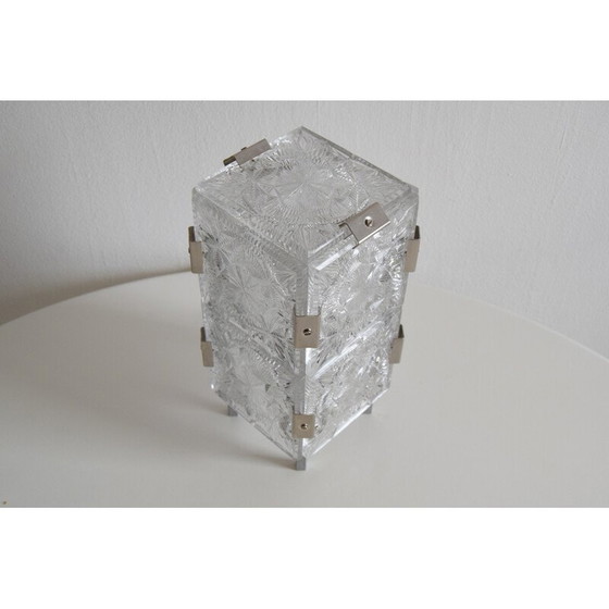 Image 1 of Vintage glass table lamp by Josef Hejtman for Kamenicky Senov, Czechoslovakia 1960