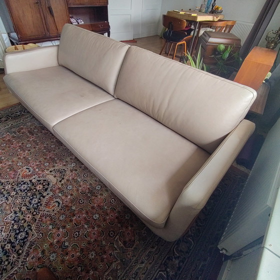 Image 1 of Hjort Knudsen 3 seater sofa leather beige