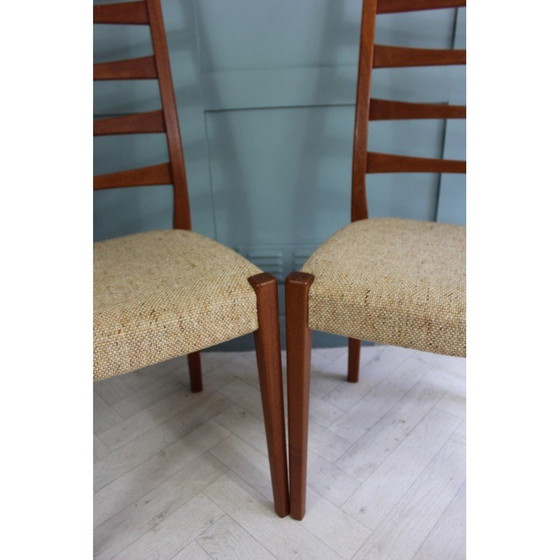 Image 1 of Pair of mid century teak ladder back chairs by Svegards Of Markaryd