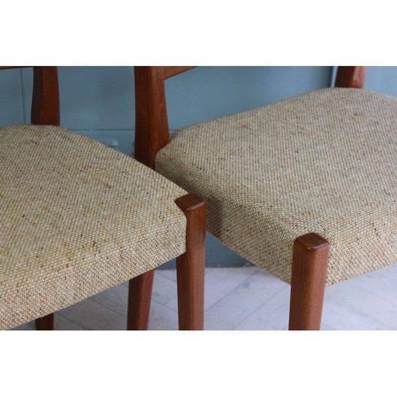 Image 1 of Pair of mid century teak ladder back chairs by Svegards Of Markaryd