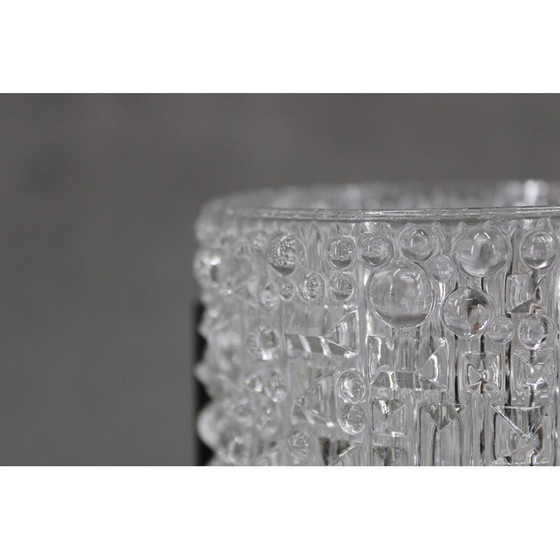 Image 1 of Pair of vintage night stands glass lamps, Germany 1970s