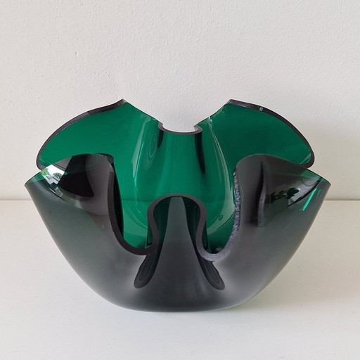 Space Age Plexiglass Handkerchief Bowl 