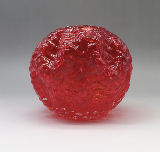 Ingrid glass vase red bark glass bark glass