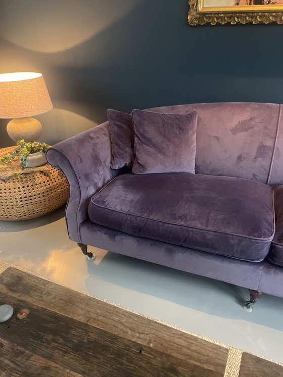 Image 1 of Purple Velvet Sofa 2.5 Seat