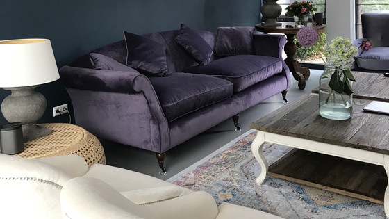 Image 1 of Purple Velvet Sofa 2.5 Seat