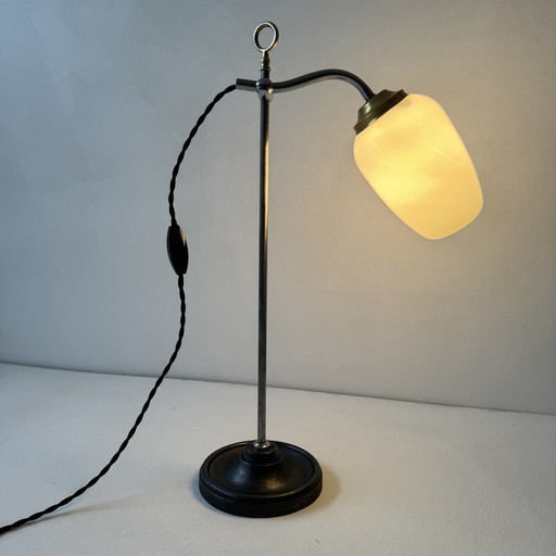 Vintage Opaline Up And Down Lamp
