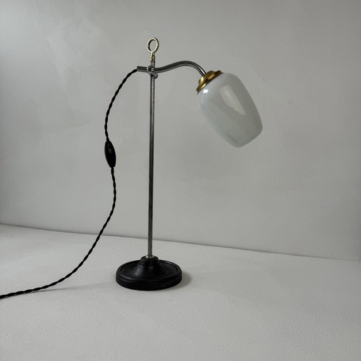 Vintage Opaline Up And Down Lamp
