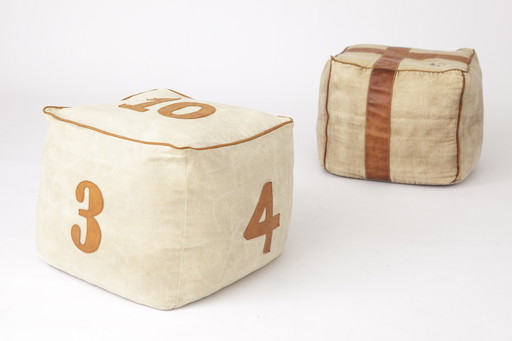 2 Vintage Poufs 1970S - Germany