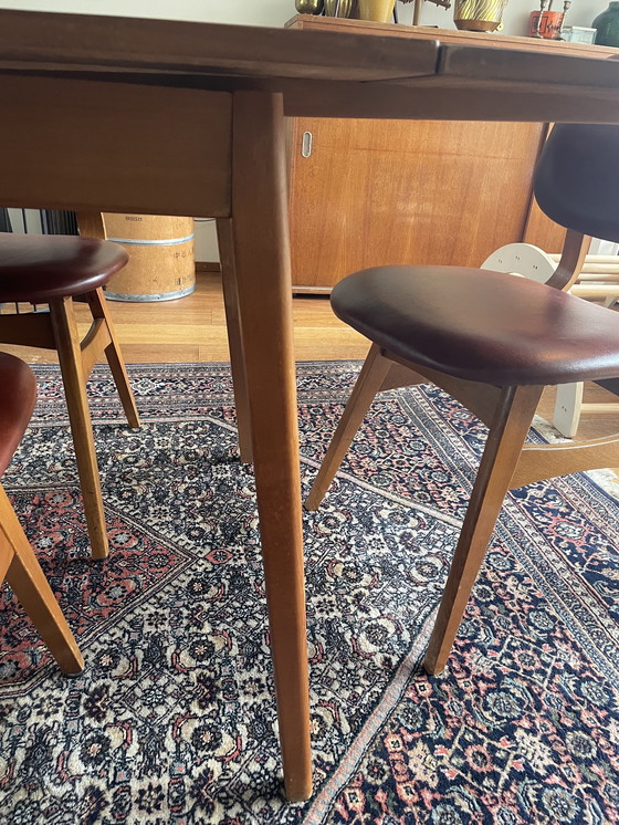 Image 1 of Table de salle à manger extensible Mid Century