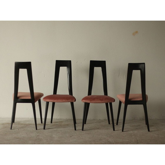 Image 1 of Set of 4 Italian vintage dinning chairs, 1960s