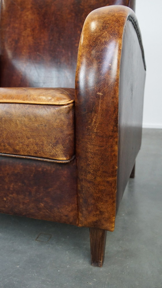 Image 1 of Design Armchair Made Of Cowhide