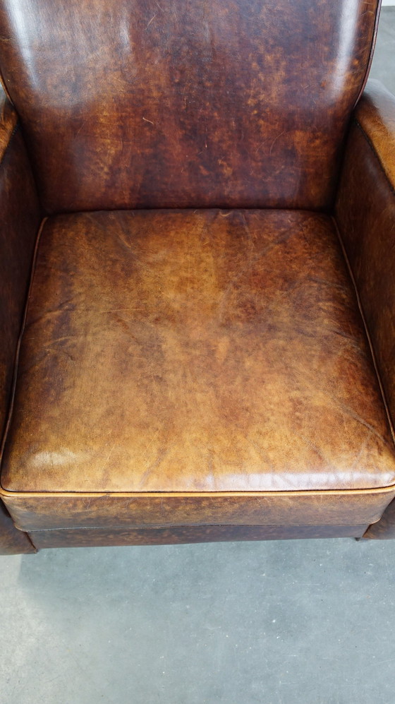 Image 1 of Design Armchair Made Of Cowhide