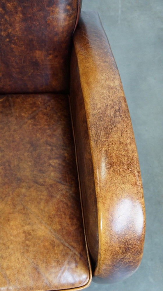 Image 1 of Design Armchair Made Of Cowhide