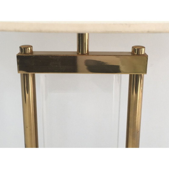 Image 1 of Table lamp in gilded brass and plexiglass, 1970