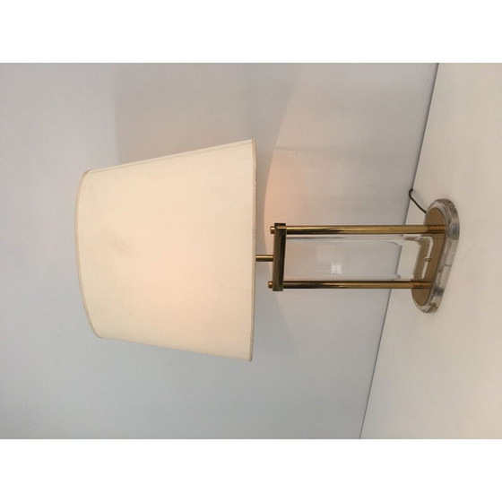 Image 1 of Table lamp in gilded brass and plexiglass, 1970