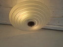 Vintage Teak And Glass Bowl Lamp