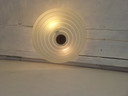Vintage Teak And Glass Bowl Lamp