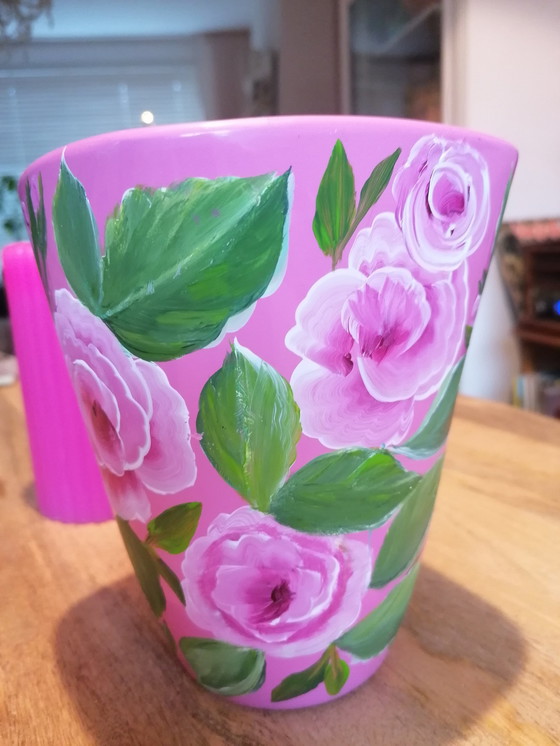 Image 1 of Hand-painted Vase 'Roses'