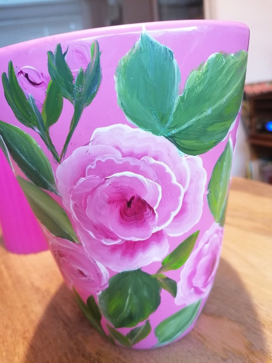 Image 1 of Hand-painted Vase 'Roses'