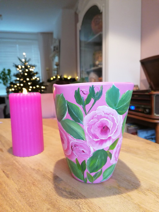 Hand-painted Vase 'Roses'