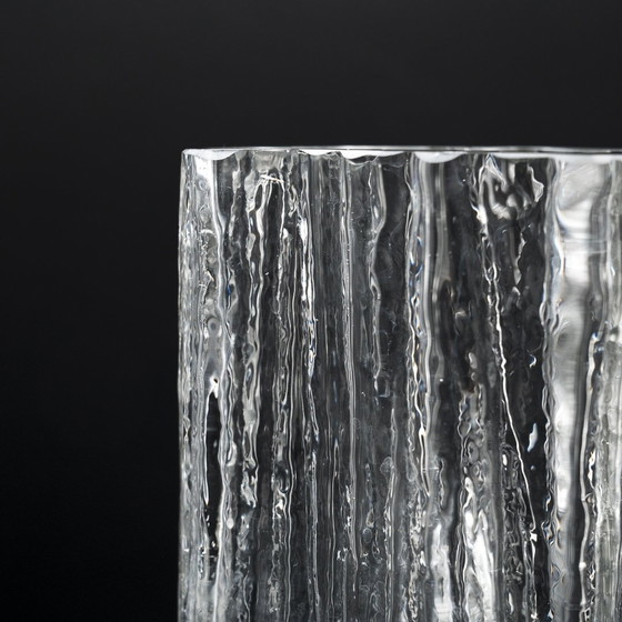 Image 1 of Rosenthal Martin Freyer Brutalist Arktis Glass Vase "Glasstruktur" 33Cm