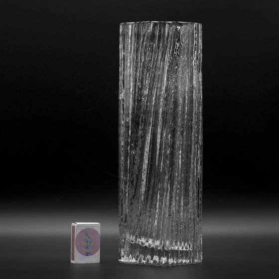 Image 1 of Rosenthal Martin Freyer Brutalist Arktis Glass Vase "Glasstruktur" 33Cm