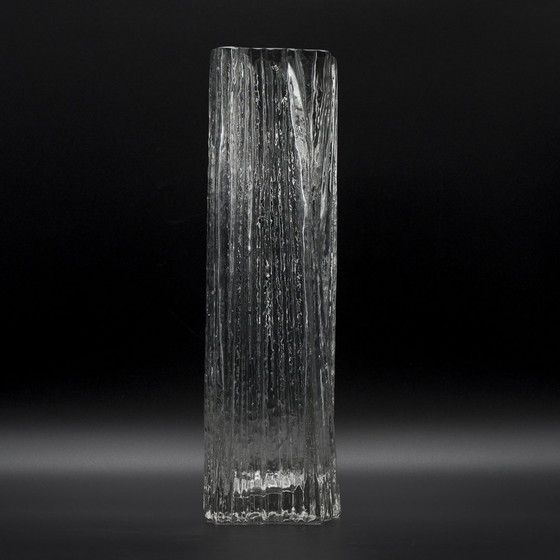 Image 1 of Rosenthal Martin Freyer Brutalist Arktis Glass Vase "Glasstruktur" 33Cm