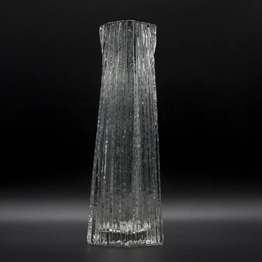 Rosenthal Martin Freyer Brutalist Arktis Glass Vase "Glasstruktur" 33Cm