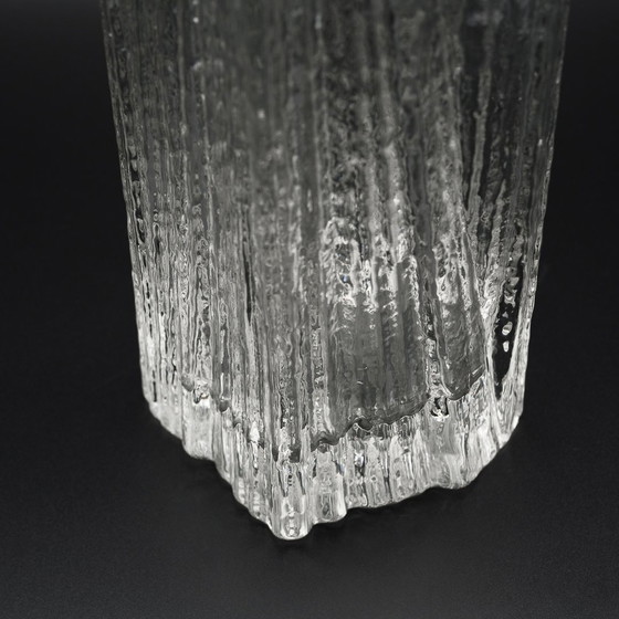 Image 1 of Rosenthal Martin Freyer Brutalist Arktis Glass Vase "Glasstruktur" 33Cm