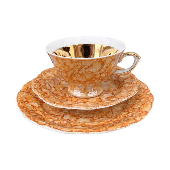 Image 1 of Marbled Breakfast Set, Wałbrzych, Poland, 1970S.