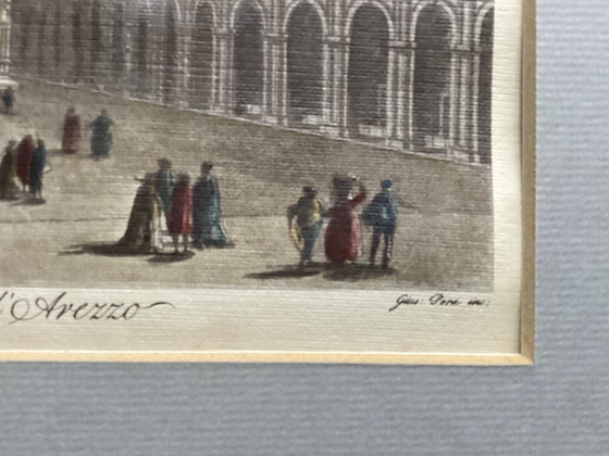 Image 1 of 2 Old Color Engravings/Etchings/Lithos In Frame