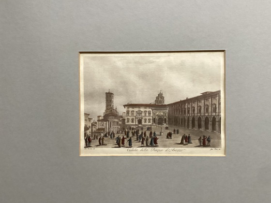 Image 1 of 2 Old Color Engravings/Etchings/Lithos In Frame