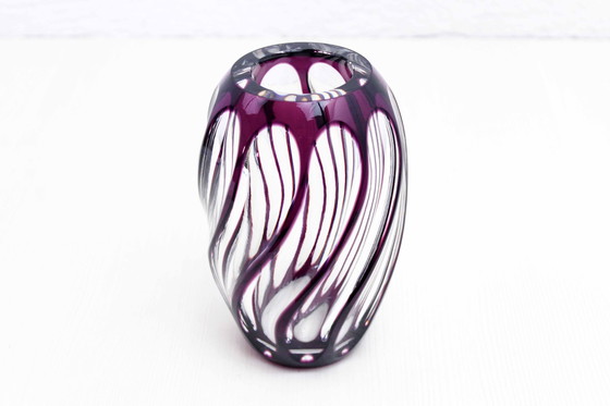 Image 1 of Bohemian Crystal Vase Johannes Oertel & Co Haida 1920