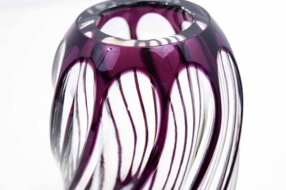 Image 1 of Bohemian Crystal Vase Johannes Oertel & Co Haida 1920