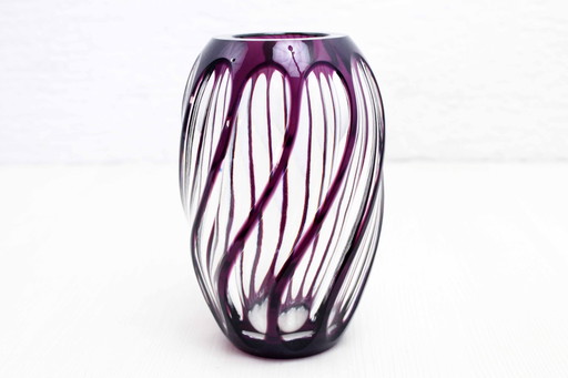 Bohemian Crystal Vase Johannes Oertel & Co Haida 1920