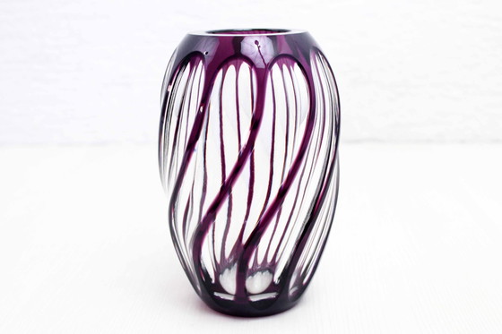 Image 1 of Bohemian Crystal Vase Johannes Oertel & Co Haida 1920