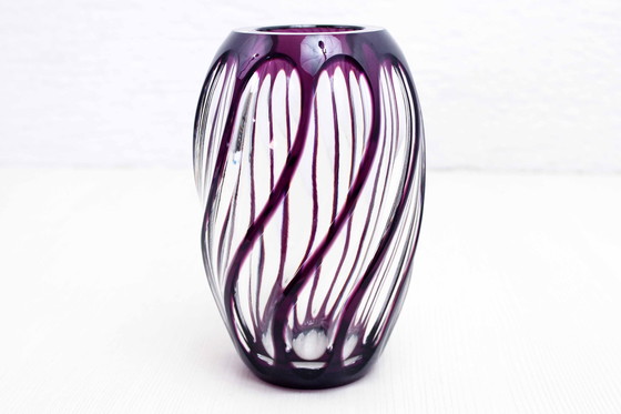 Image 1 of Bohemian Crystal Vase Johannes Oertel & Co Haida 1920