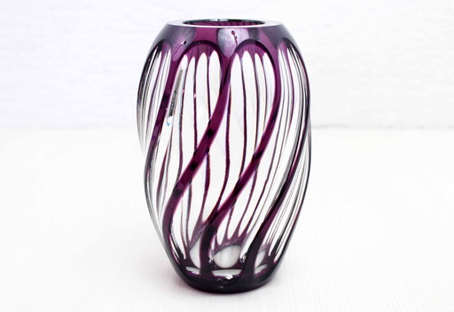 Bohemian Crystal Vase Johannes Oertel & Co Haida 1920