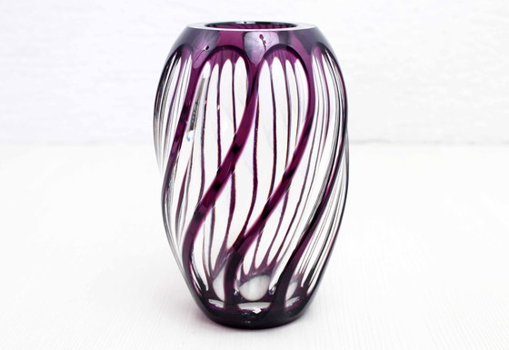 Image 1 of Bohemian Crystal Vase Johannes Oertel & Co Haida 1920