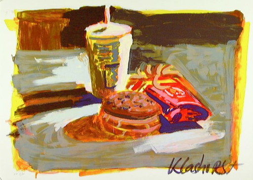 Peter Klashorst - Big Mac menu screen printing – lithos zeefdrukken