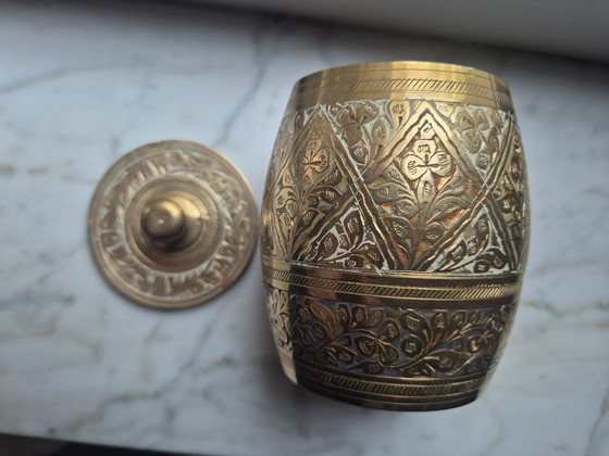 Image 1 of Brass India Tobacco Jar