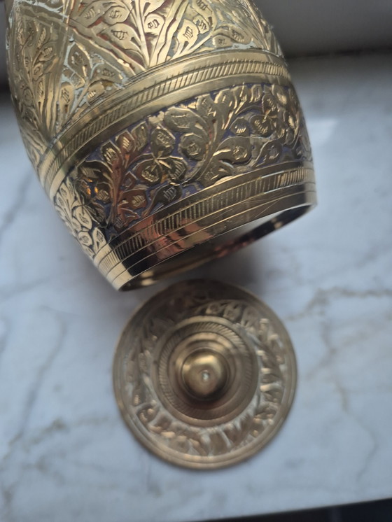 Image 1 of Brass India Tobacco Jar