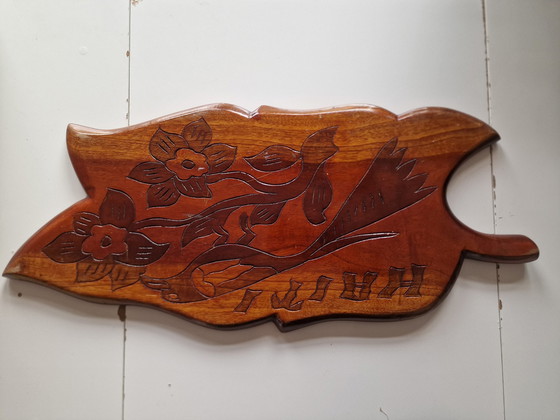 Image 1 of Piatto da portata in legno vintage 