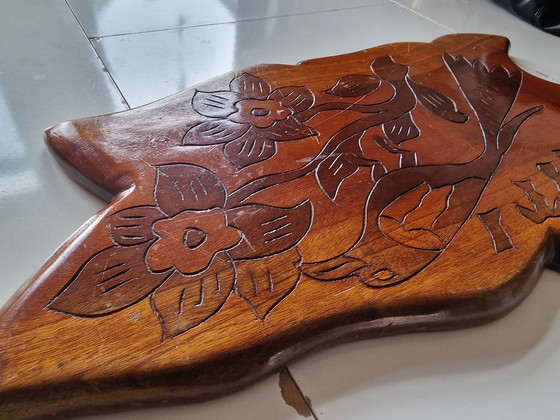 Image 1 of Piatto da portata in legno vintage 