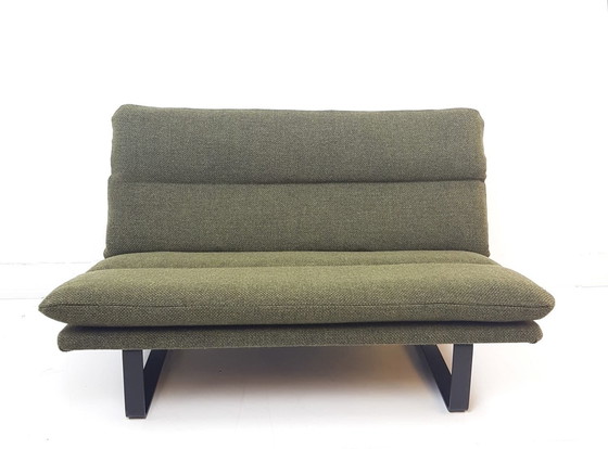 Image 1 of Vintage Artifort Kho Liang Le Two-Seater Bench Green Wool