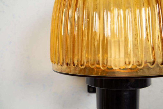 Image 1 of Lampe murale vintage en verre avec champignon, scone mural en verre Fåglavik