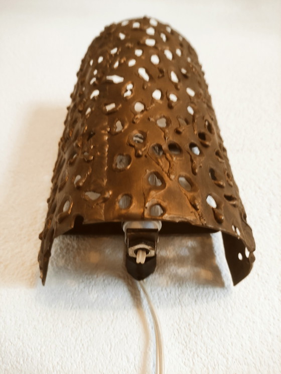 Image 1 of Lampada da parete vintage in rame