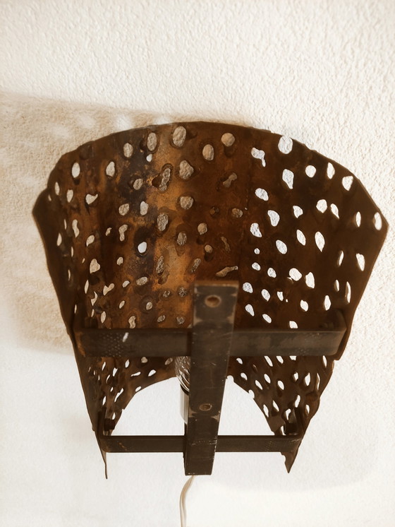 Image 1 of Lampada da parete vintage in rame