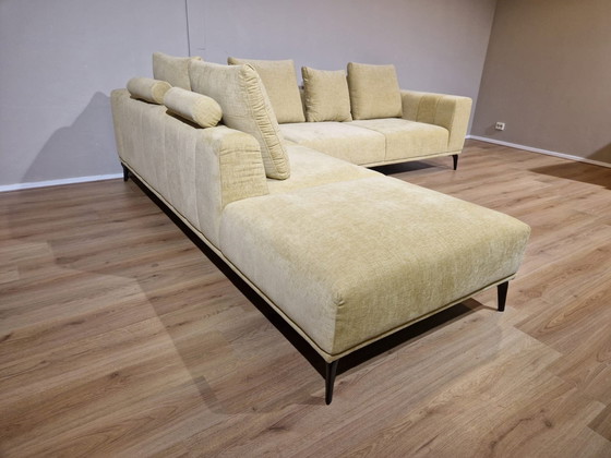 Image 1 of New Prominent Trevi Corner Sofa Yellow Fabric Design