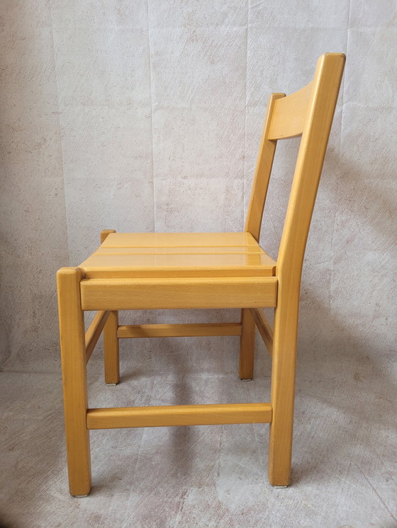 Image 1 of 4x Vintage Beech Chairs